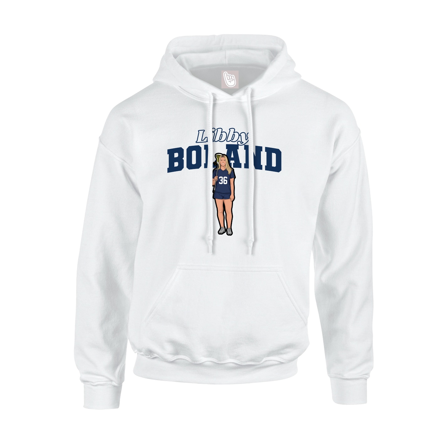 Hoodie — Name Arch in White