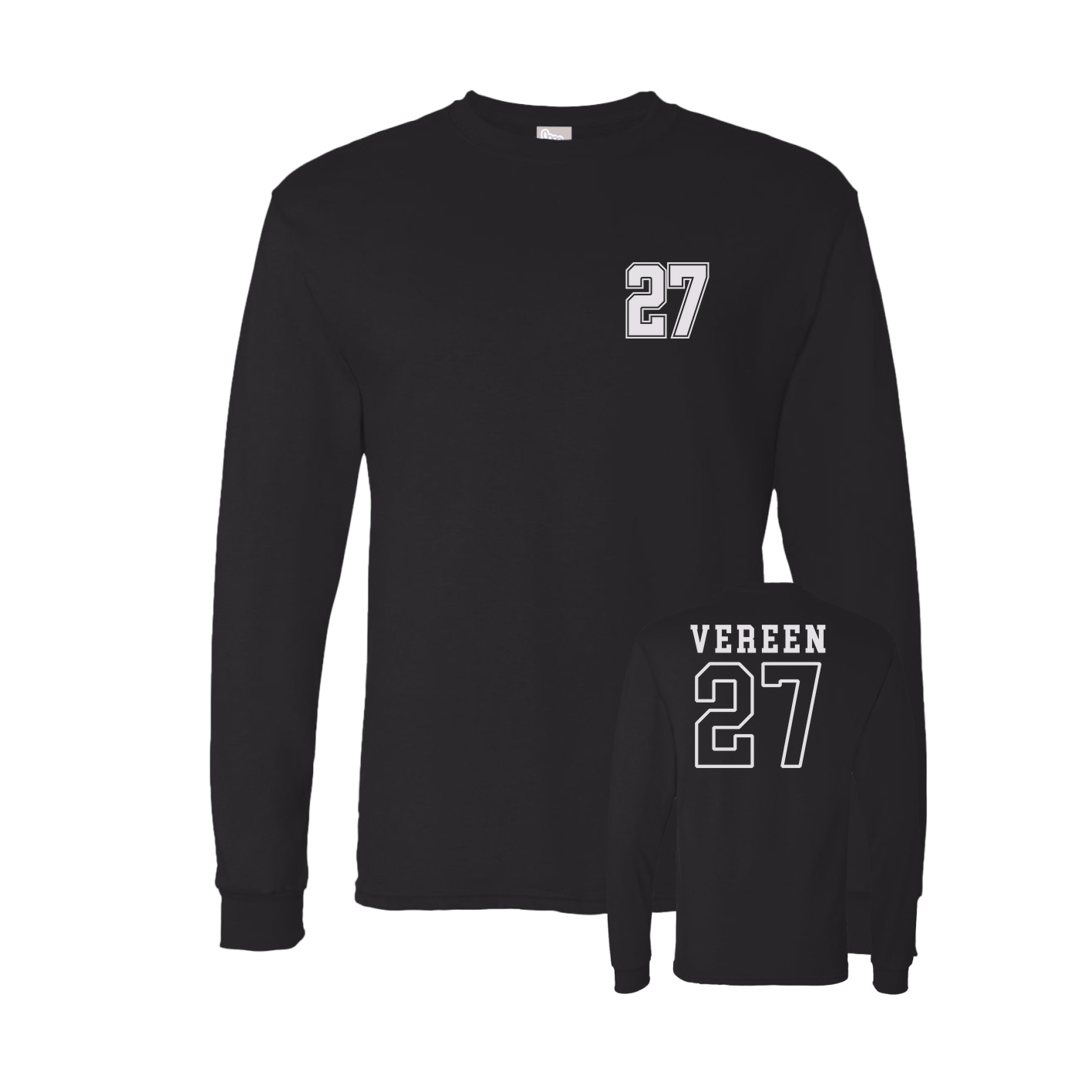 Long Sleeve Tee — Chest Back in Black