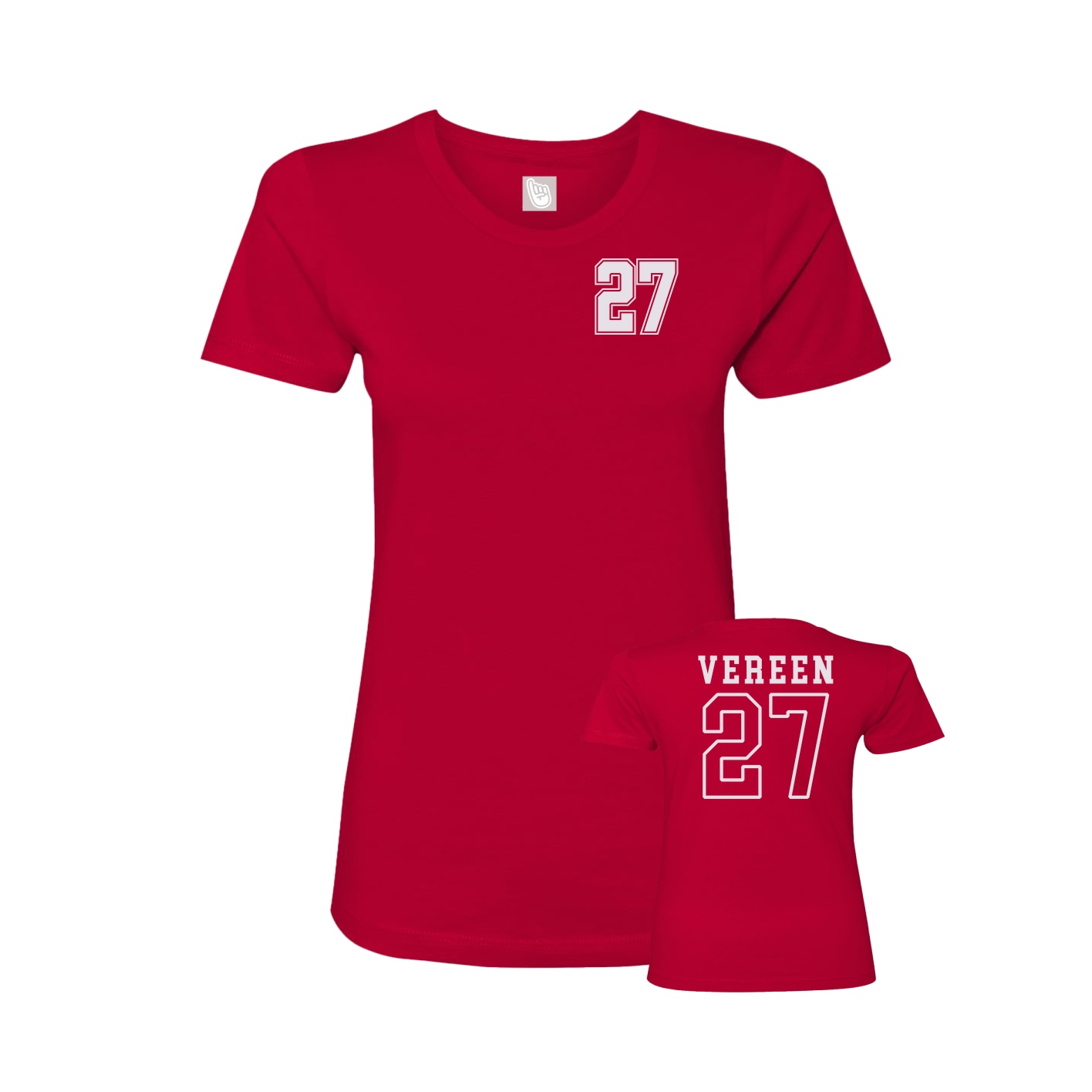 Womens Tee — Chest Back in Red