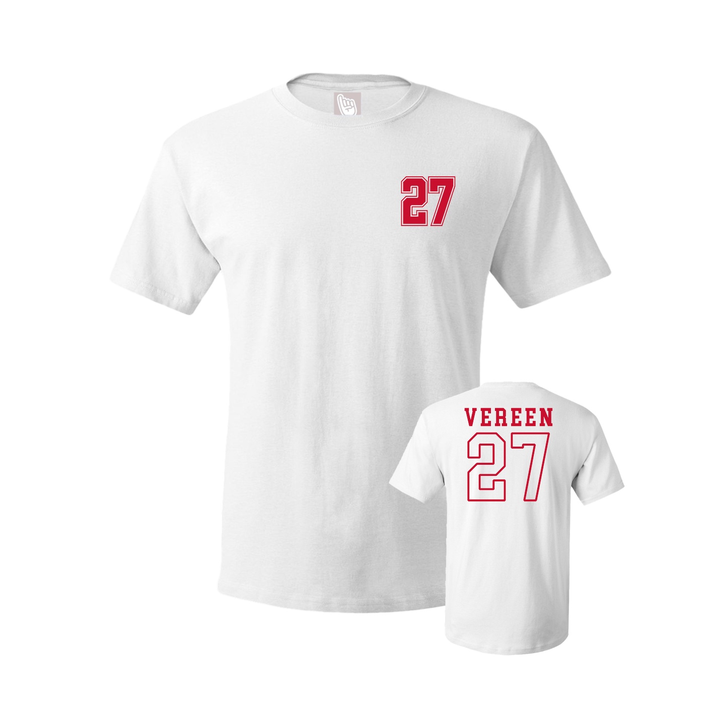 Youth Tee — Chest Back in White
