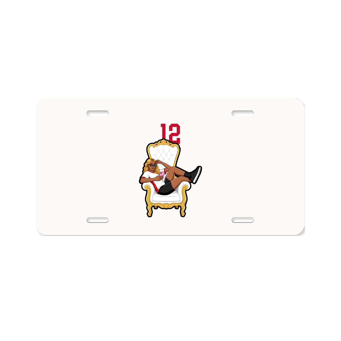 License Plate — Number Top in Classic