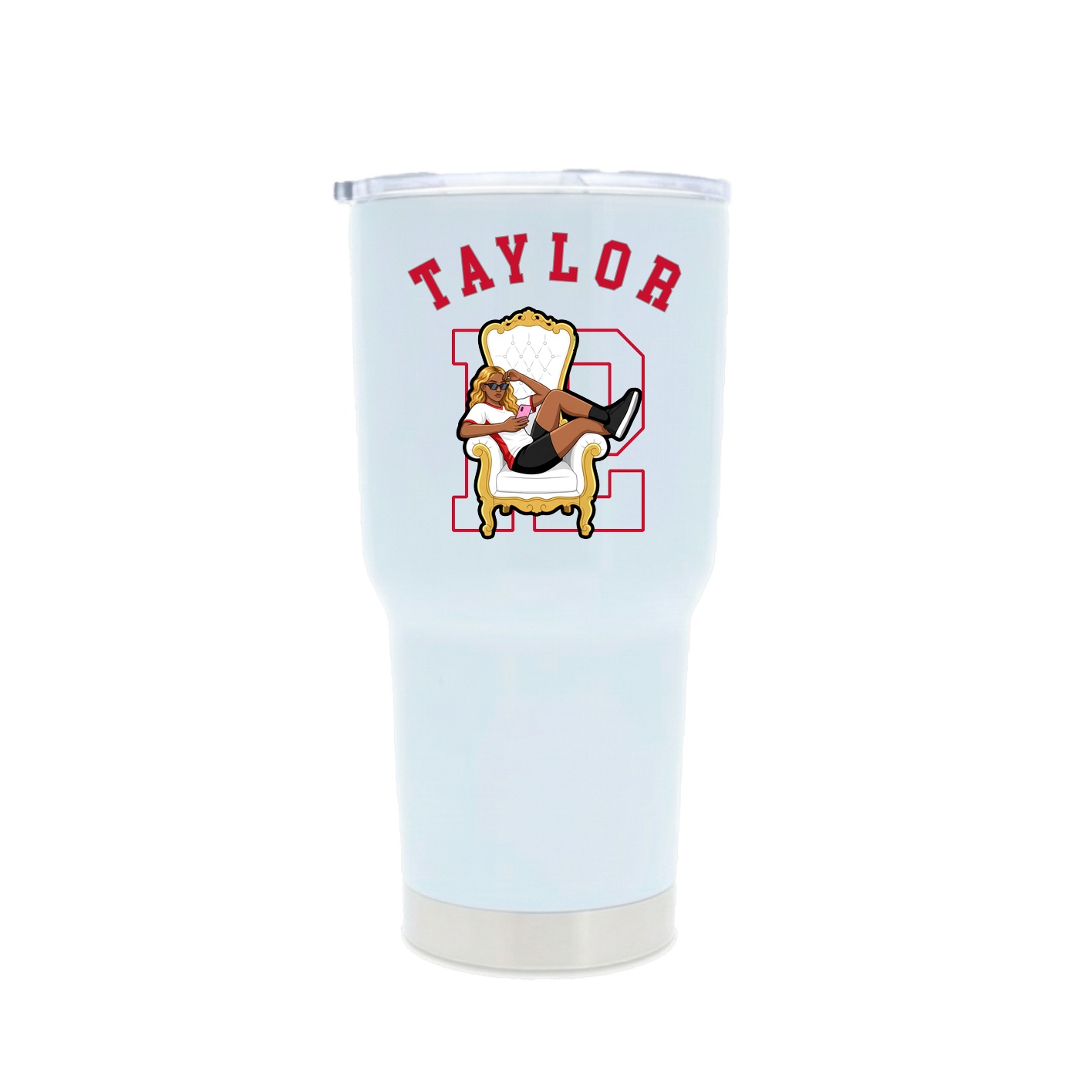 30oz Stainless Steel Tumbler — Shirsey Arch in White
