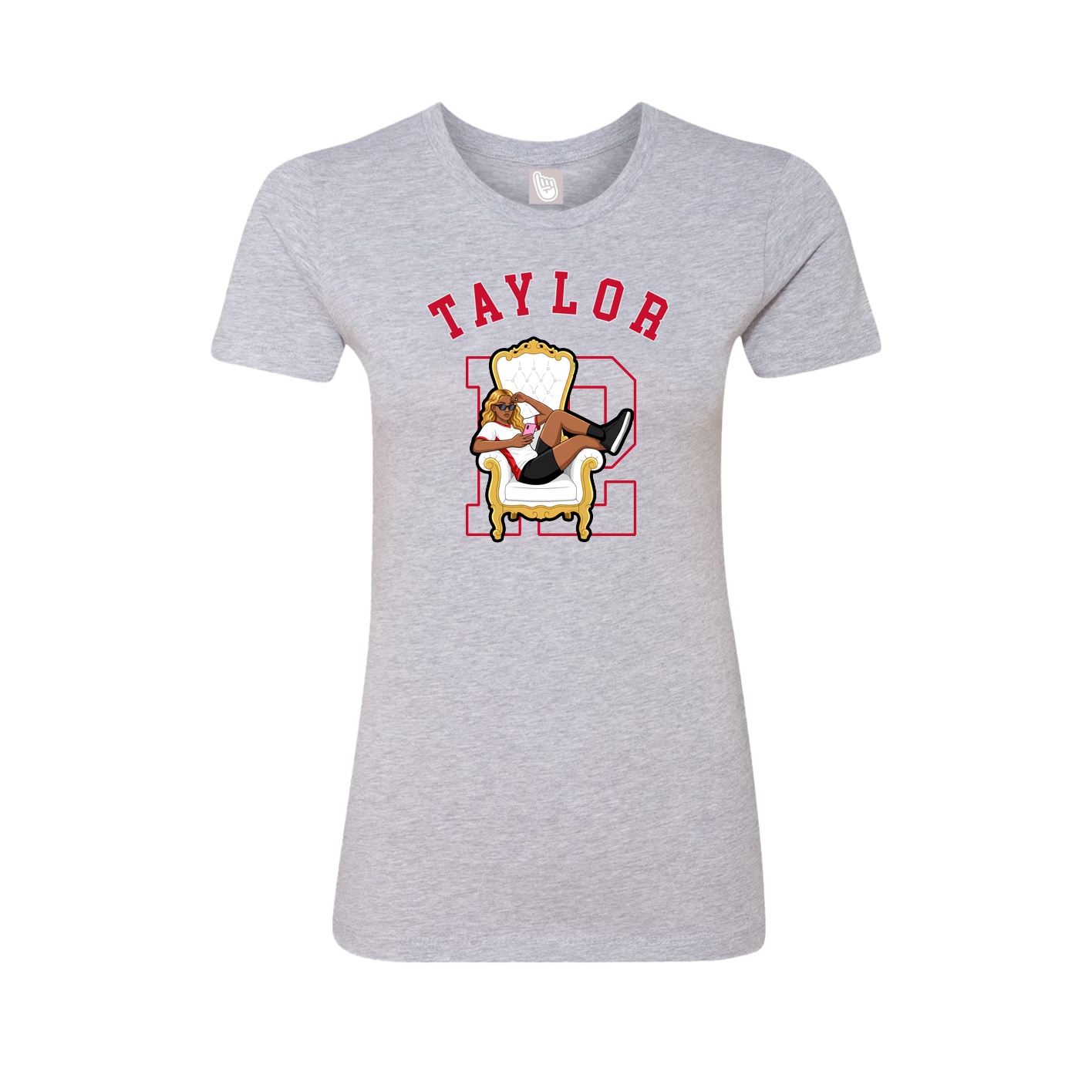 Fitted Women's Tee — Shirsey Arch in Grey