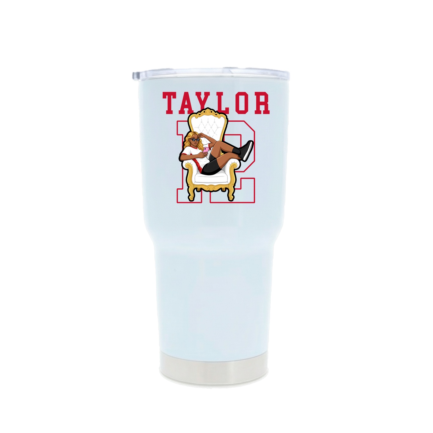 30oz Stainless Steel Tumbler — Shirsey in White