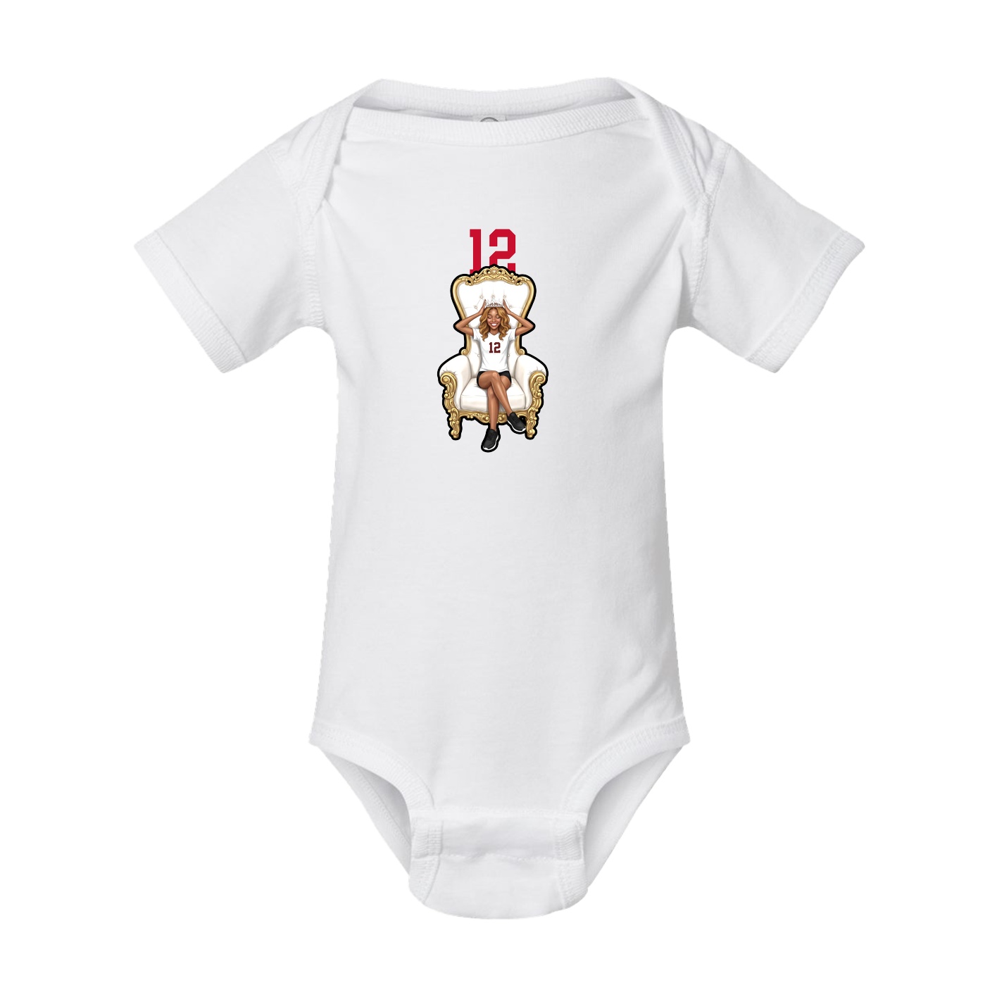 Baby Onesie — Number Top in White