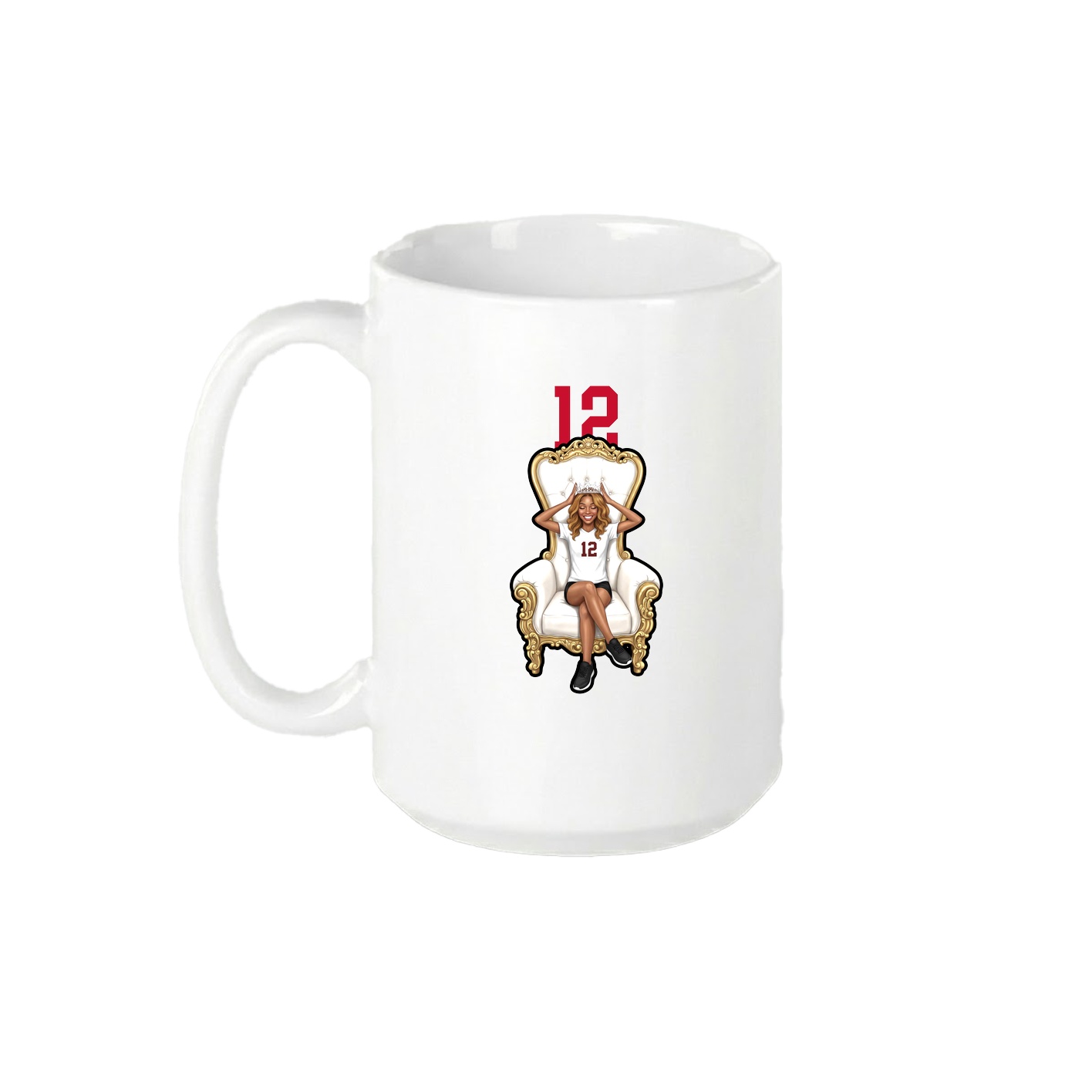 15oz Coffee Mug — Number Top in White