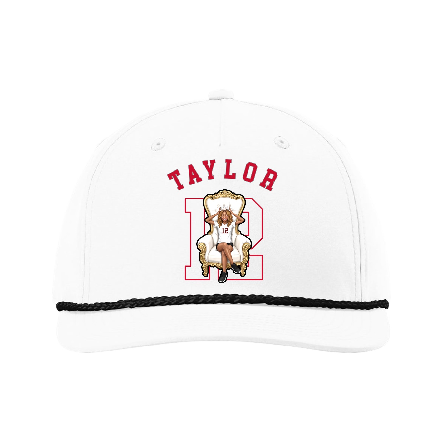 Five-Panel Classic Rope Cap — Shirsey Arch in White