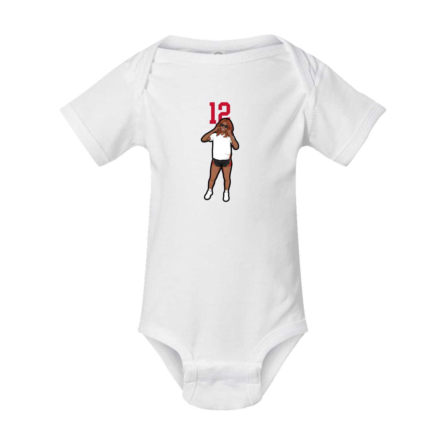 Baby Onesie — Number Top in White