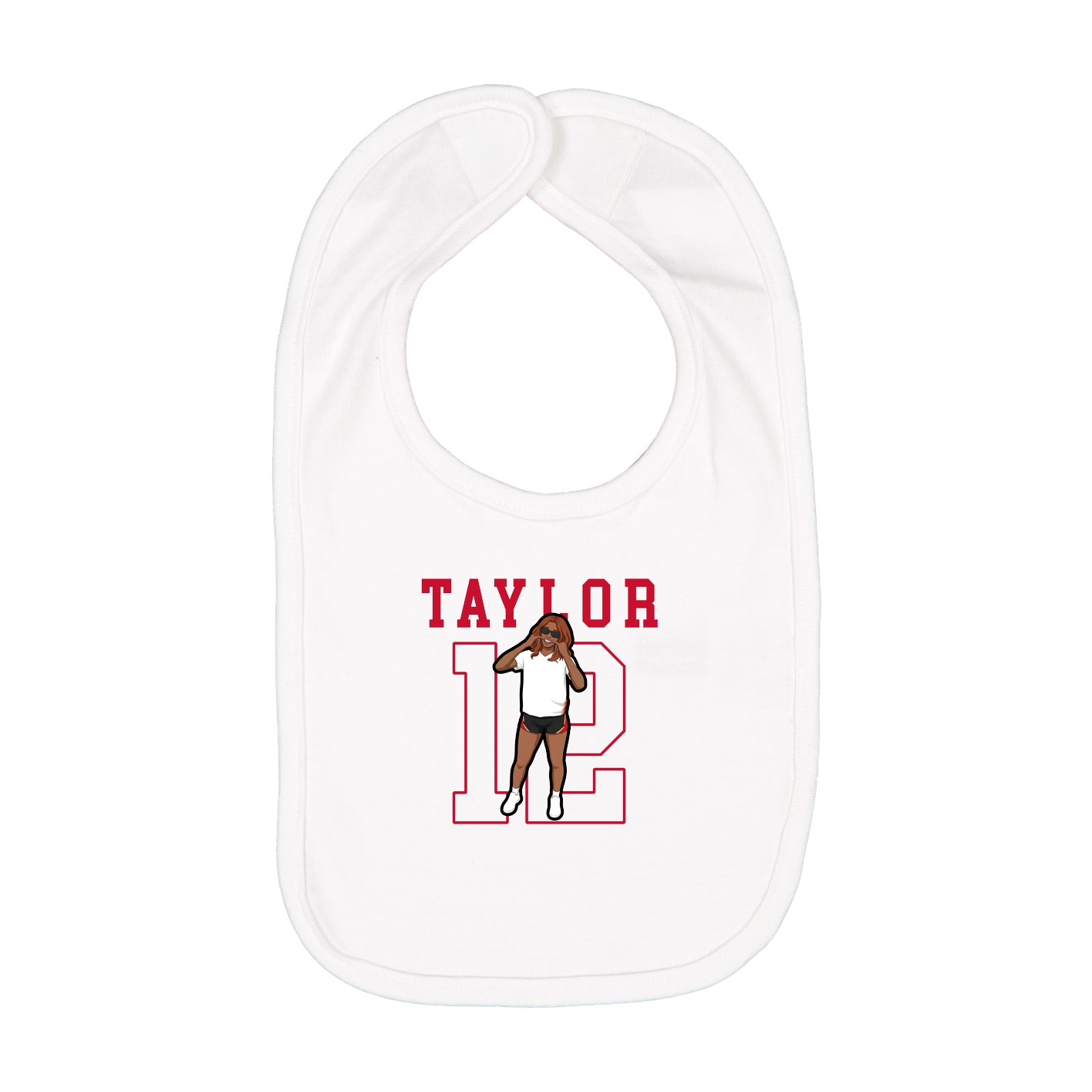 Infant Bib — Shirsey in White