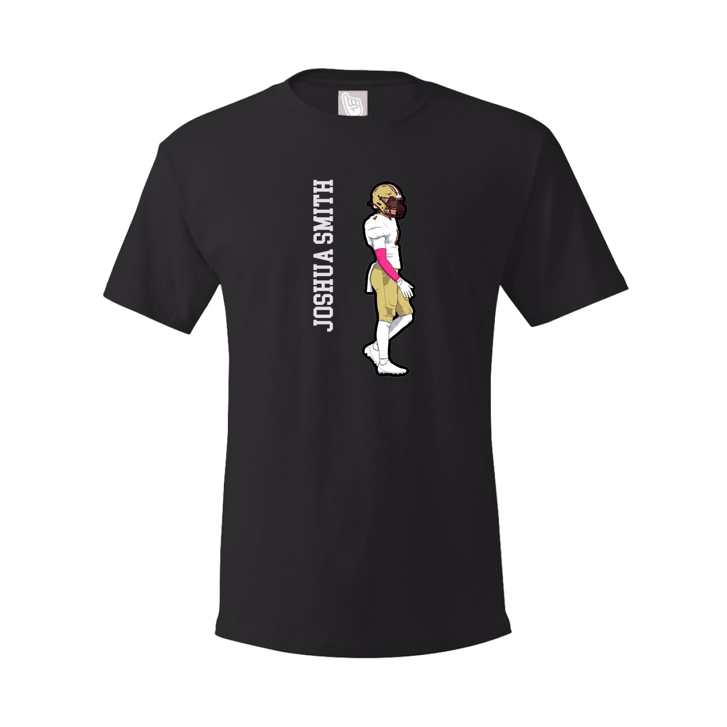 Youth Tee — Name Vertical in Black
