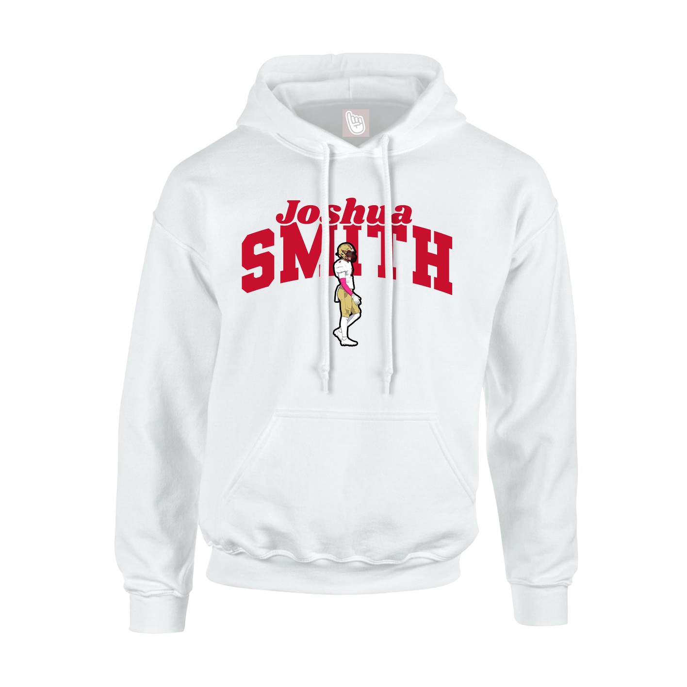 Youth Hoodie — Signature Arch in White