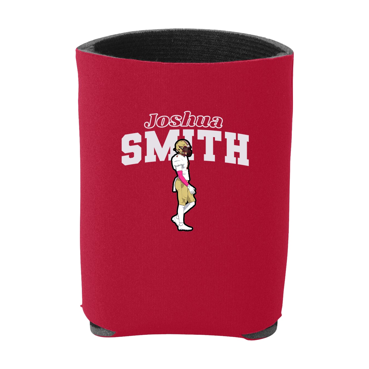 Can Holder — Name Arch in Red