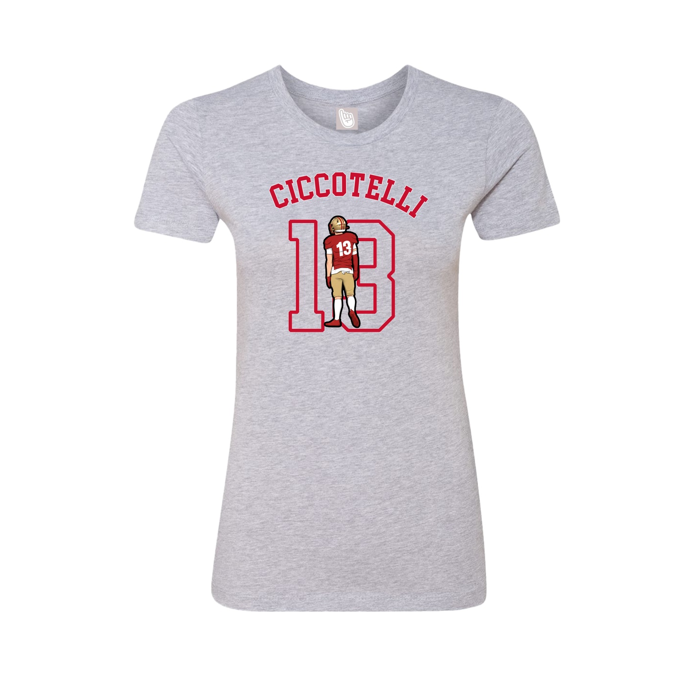 Fitted Women's Tee — Shirsey Arch in Grey