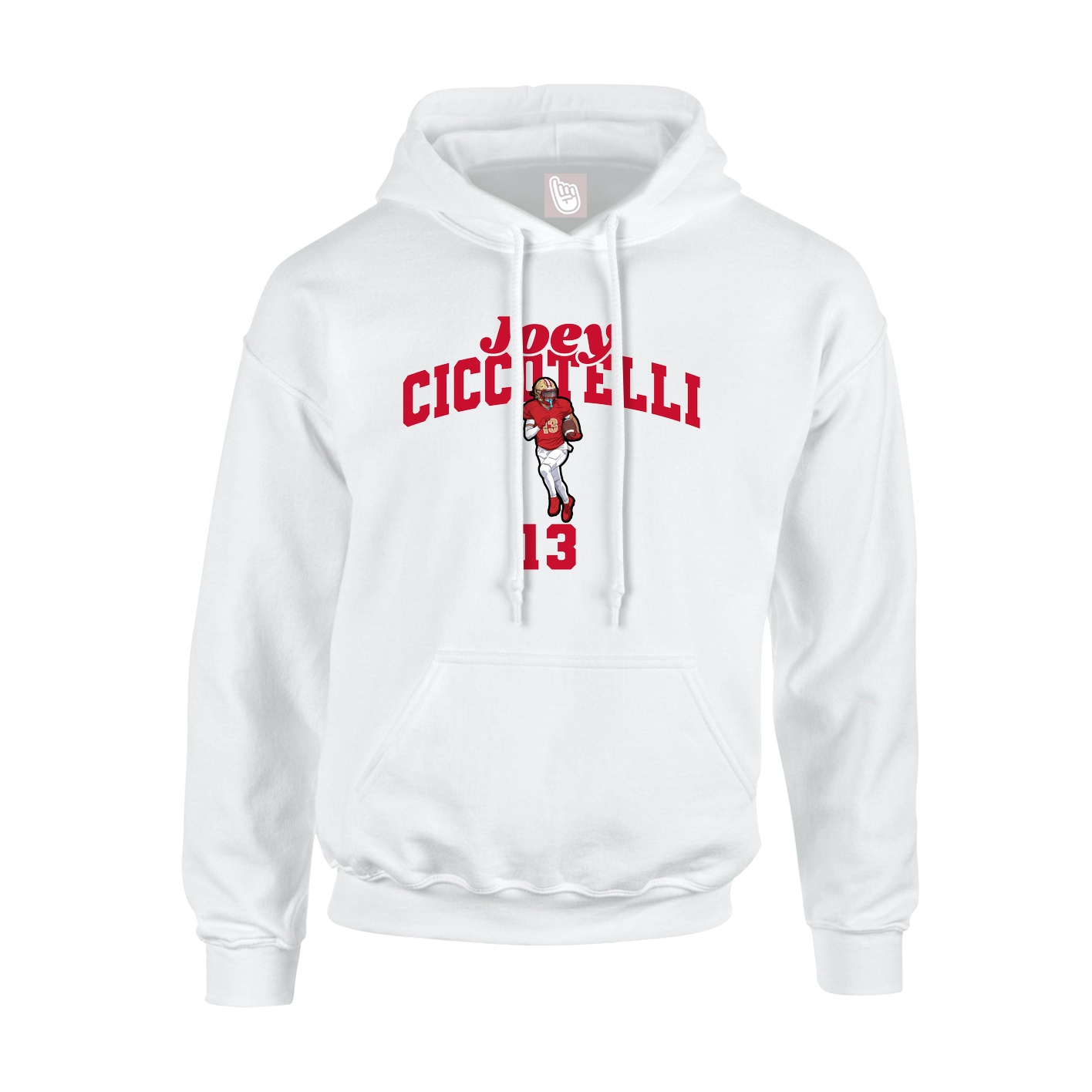 Youth Hoodie — Signature Arch in White