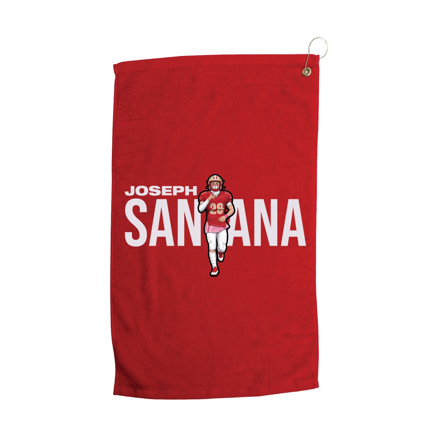 Golf Towel — Player Name in Red