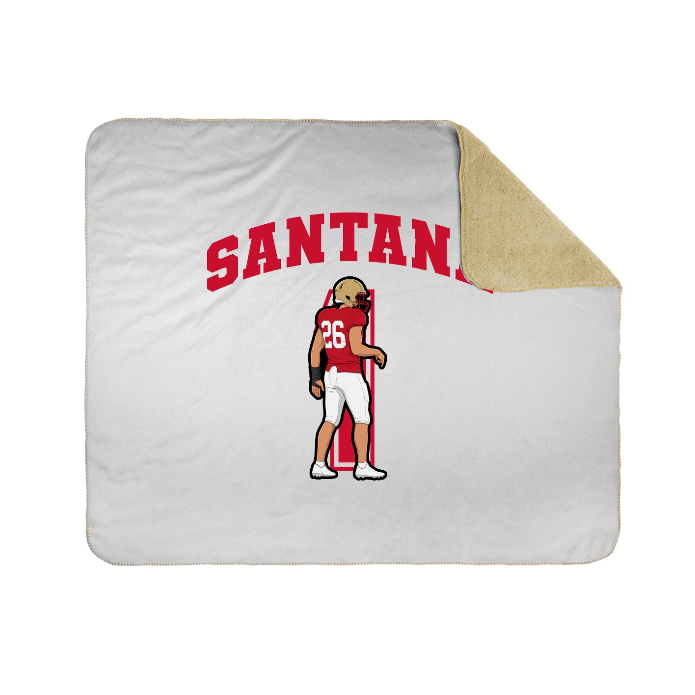 Throw Blanket — Number in White