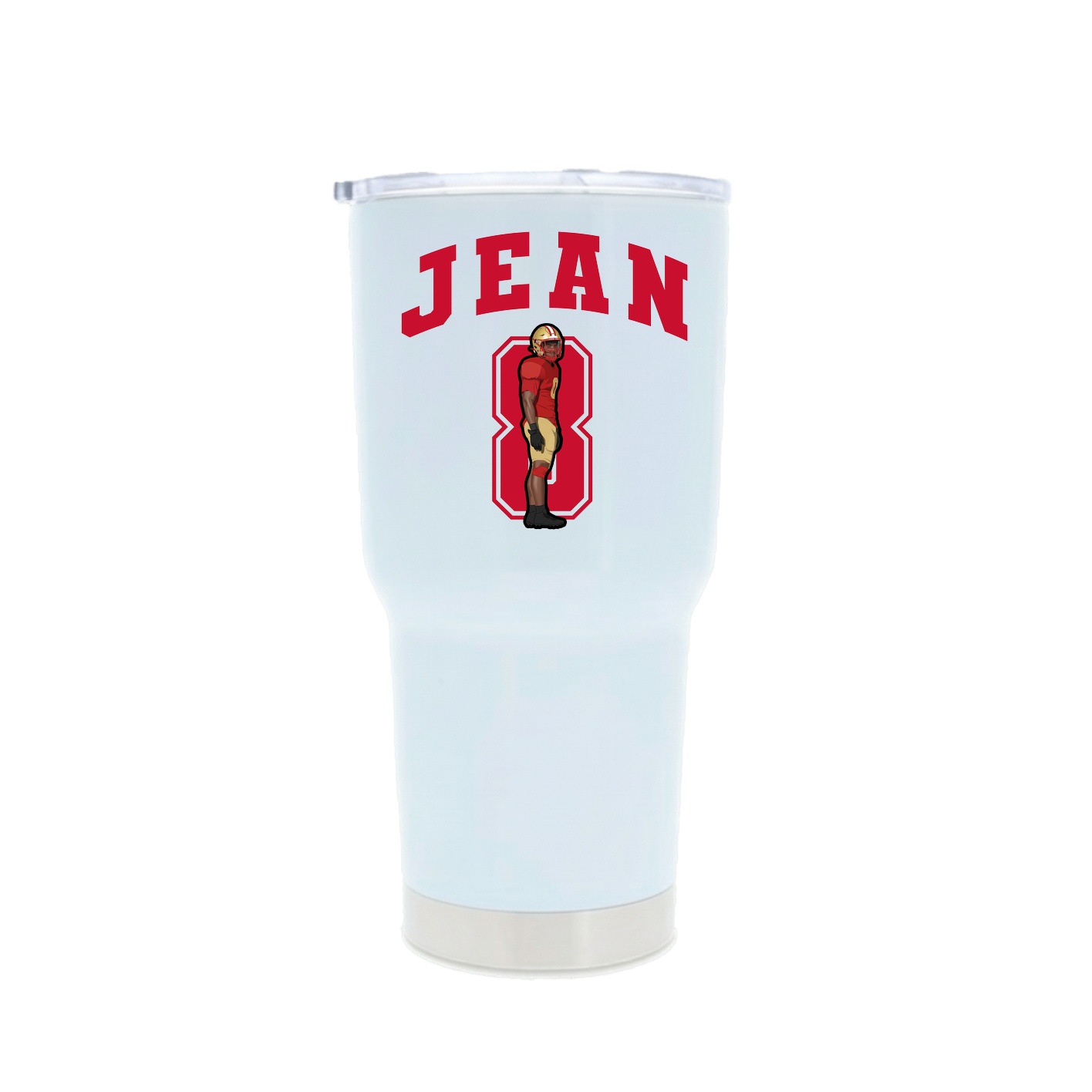 30oz Stainless Steel Tumbler — Number in White