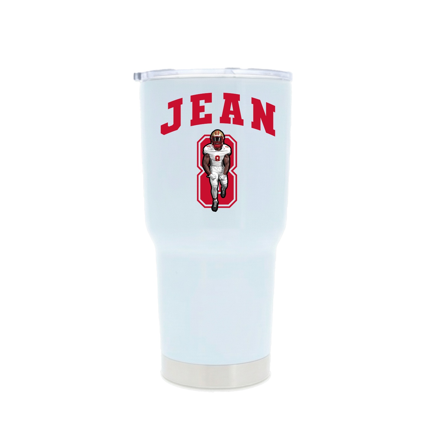 30oz Stainless Steel Tumbler — Number in White