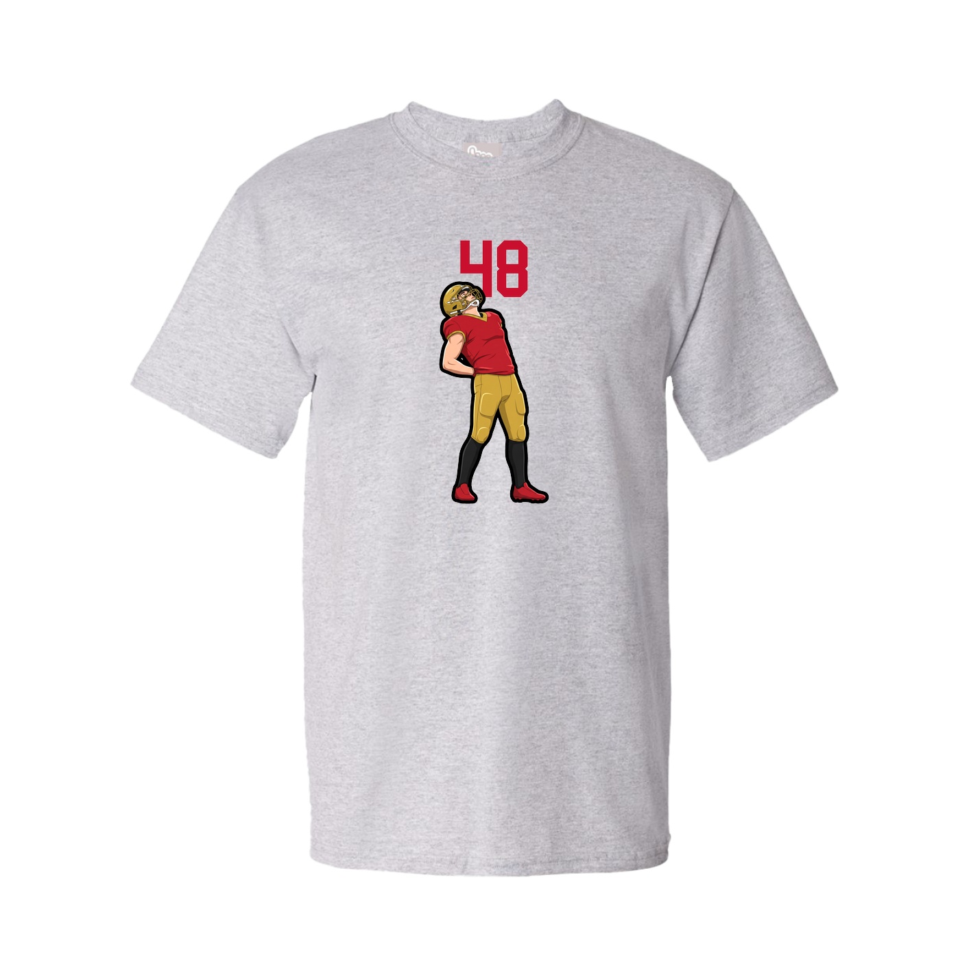 Youth Tee — Number Top in Grey