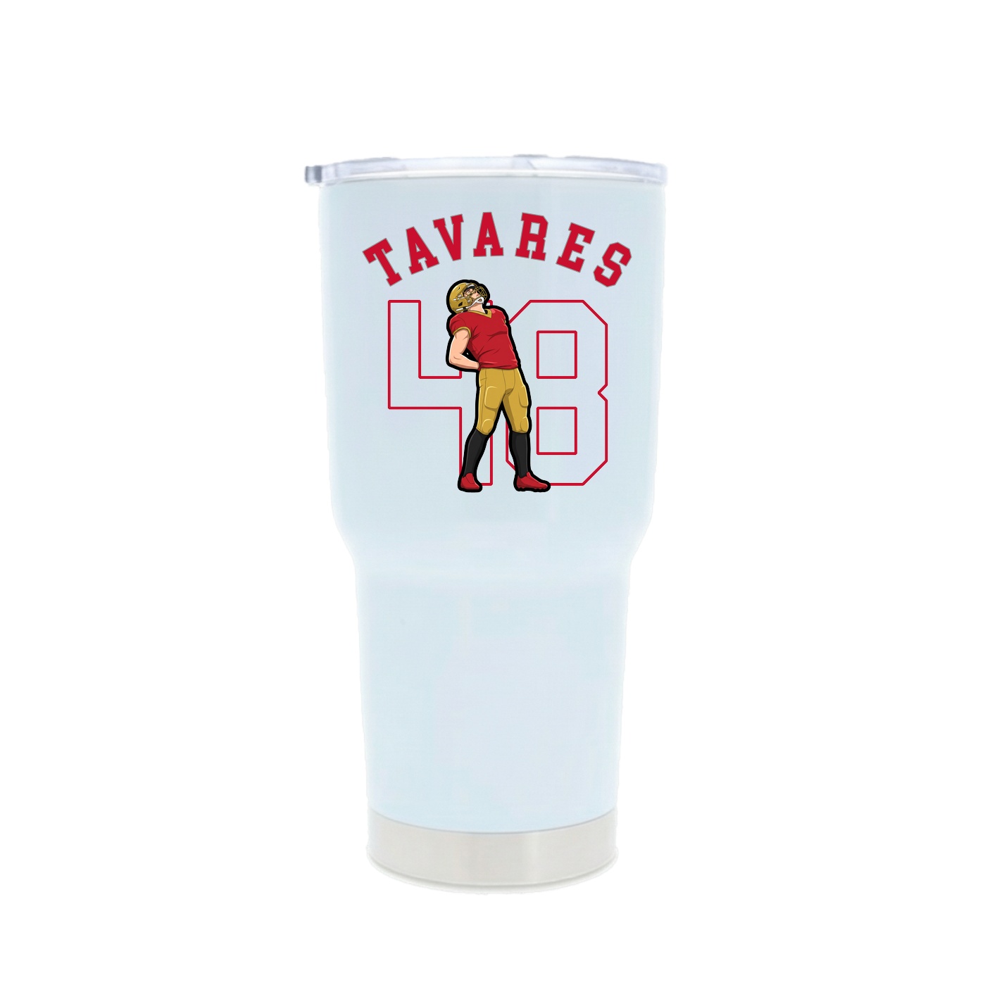 30oz Stainless Steel Tumbler — Shirsey Arch in White