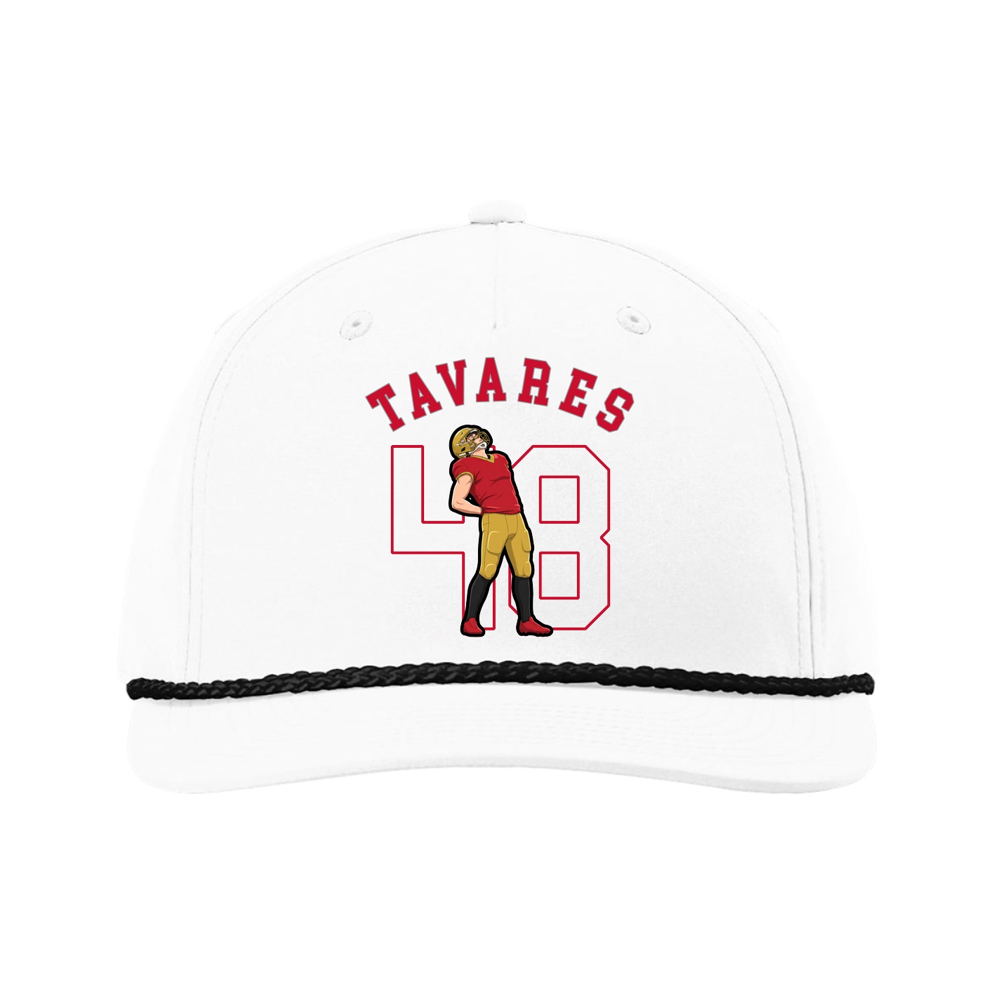 Five-Panel Classic Rope Cap — Shirsey Arch in White