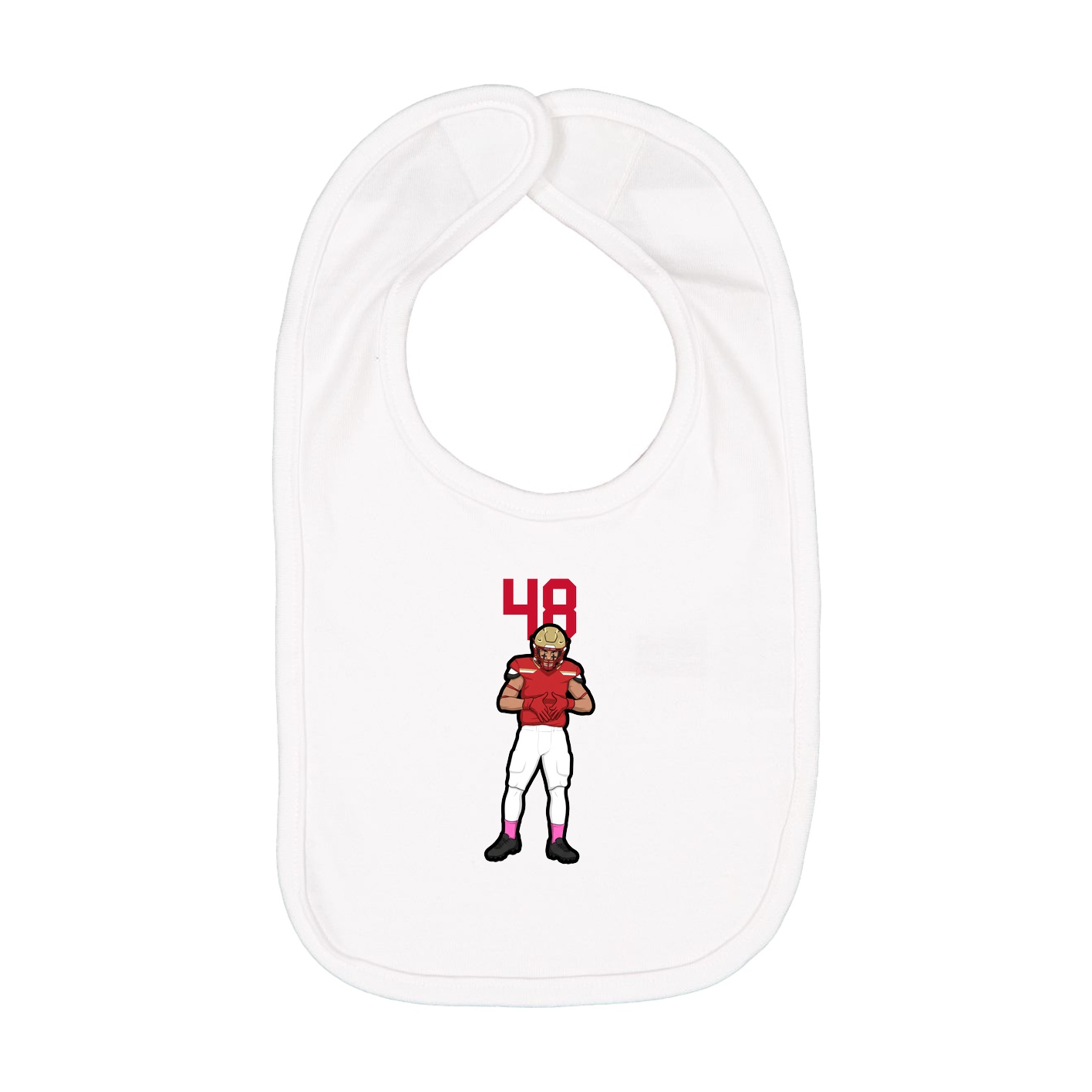 Infant Bib — Number Top in White