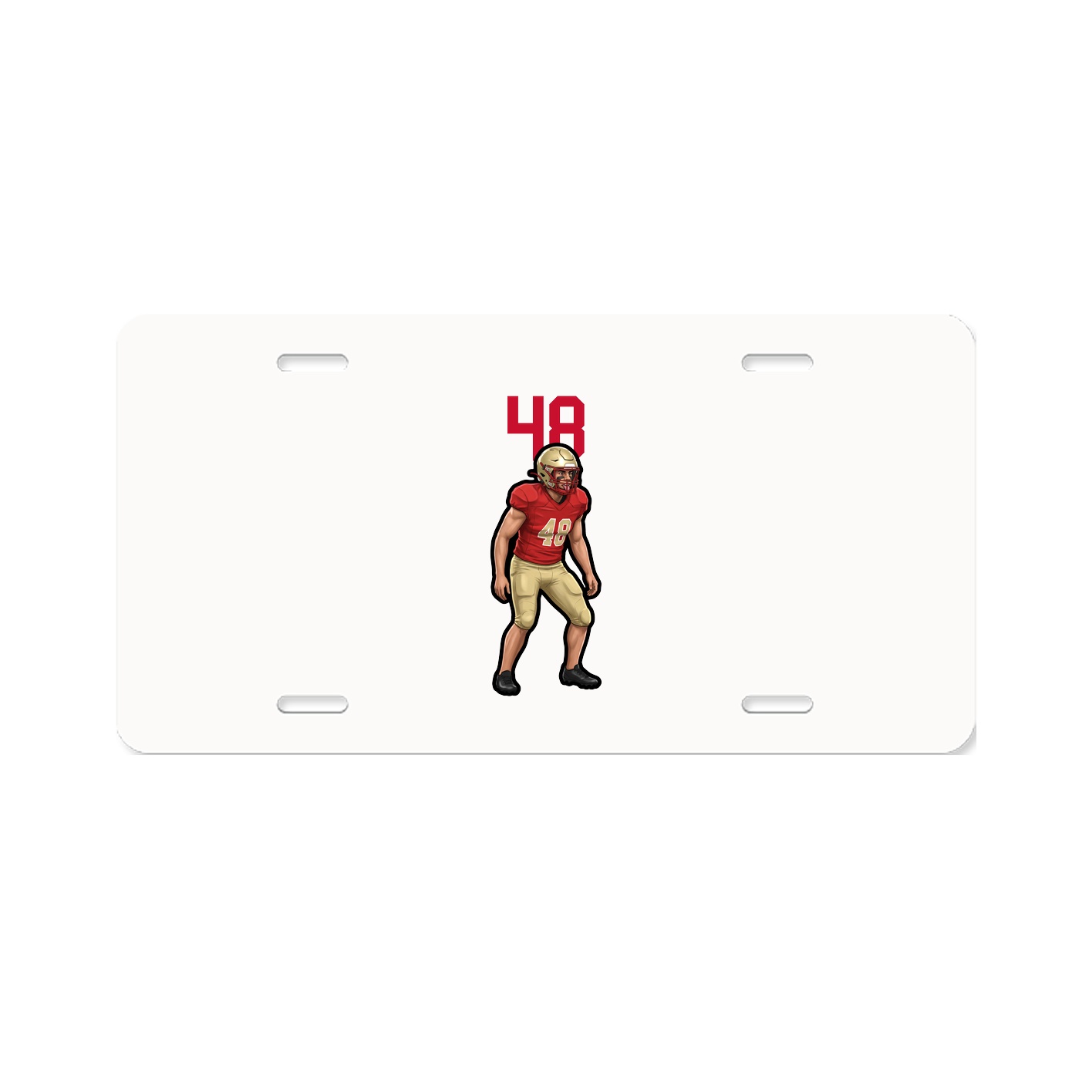License Plate — Number Top in Classic