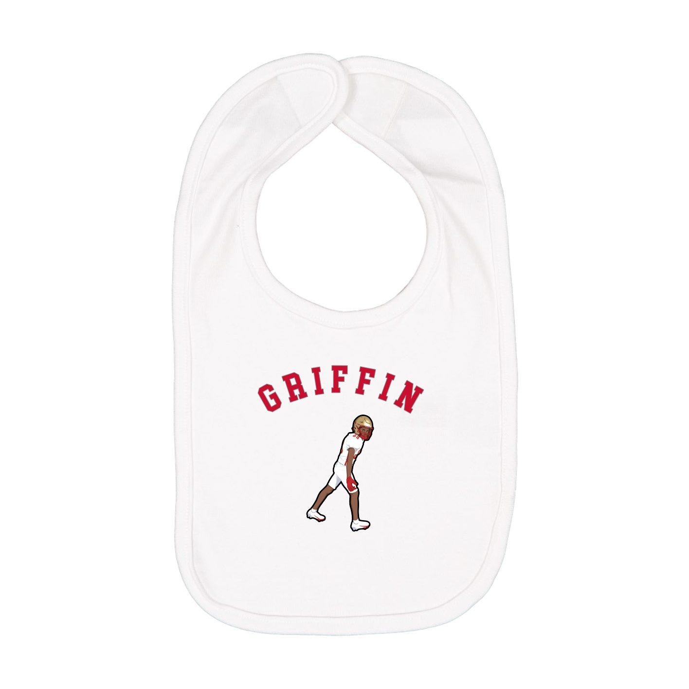 Infant Bib — Shirsey Arch in White