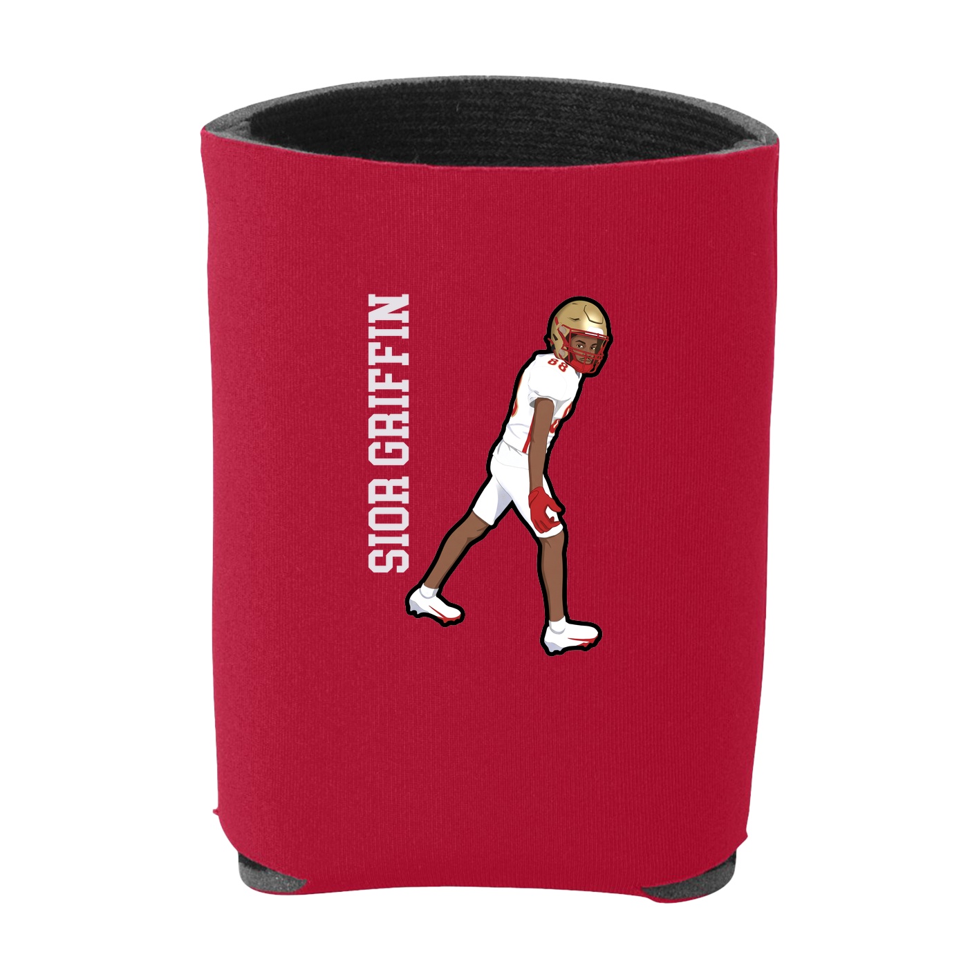 Can Holder — Name Vertical in Red