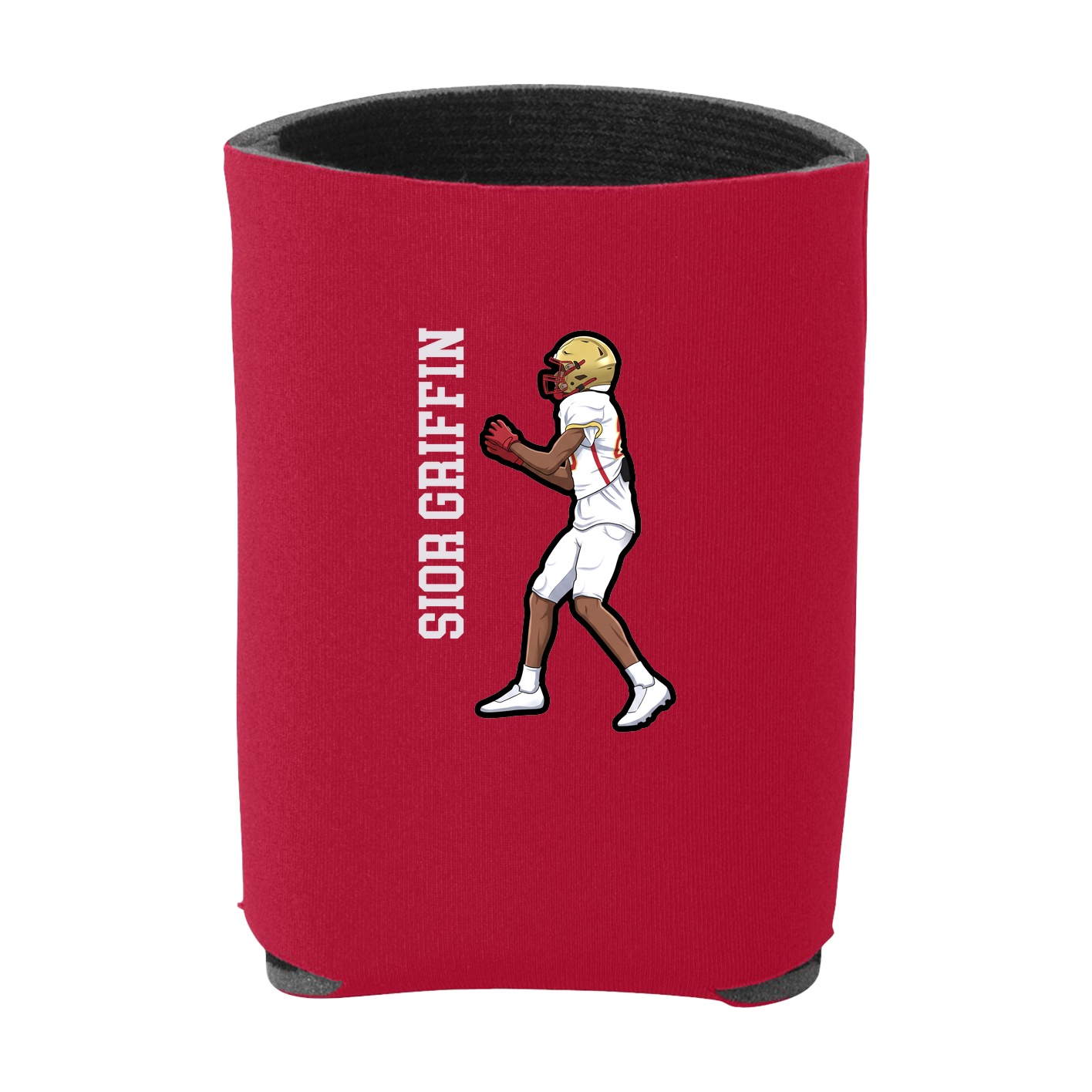 Can Holder — Name Vertical in Red