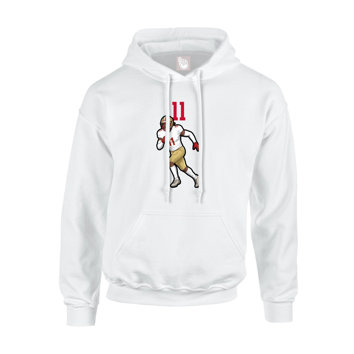 Hoodie — Number Top in White