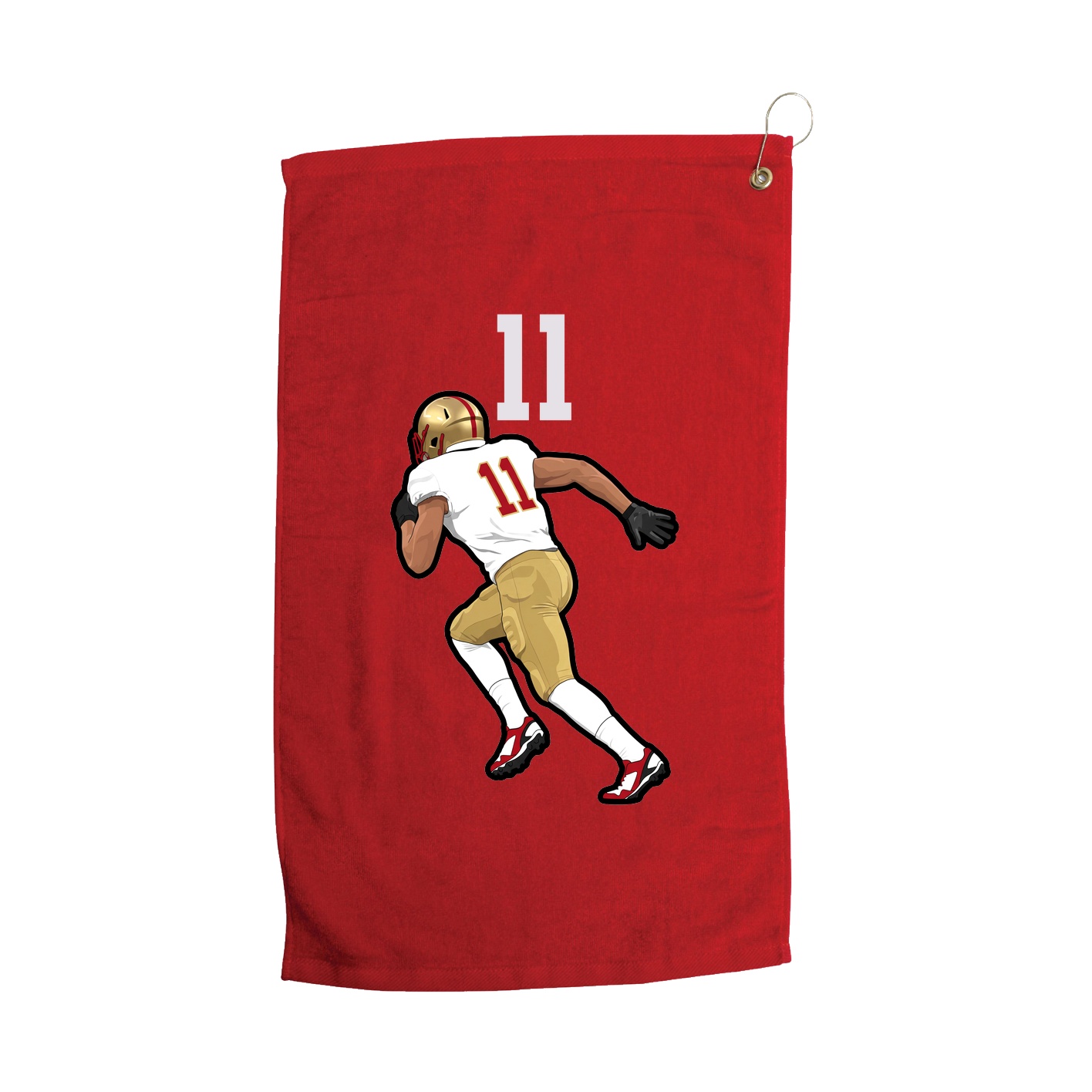 Golf Towel — Number Top in Red