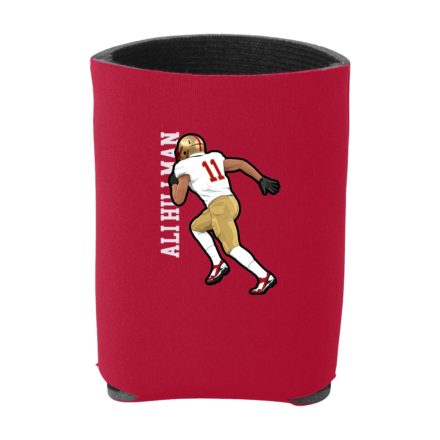 Can Holder — Name Vertical in Red