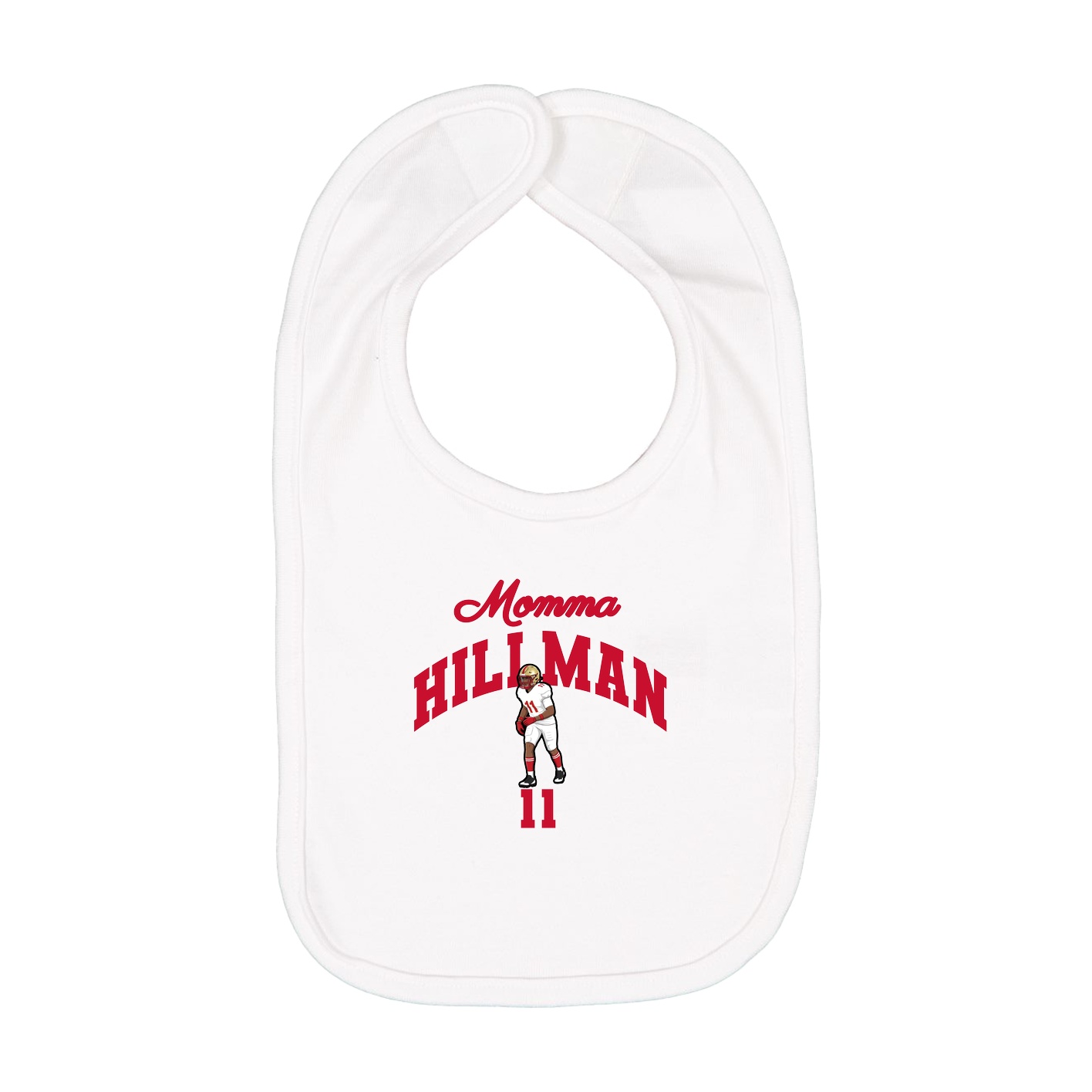 Infant Bib — Mothers Day Arch in White