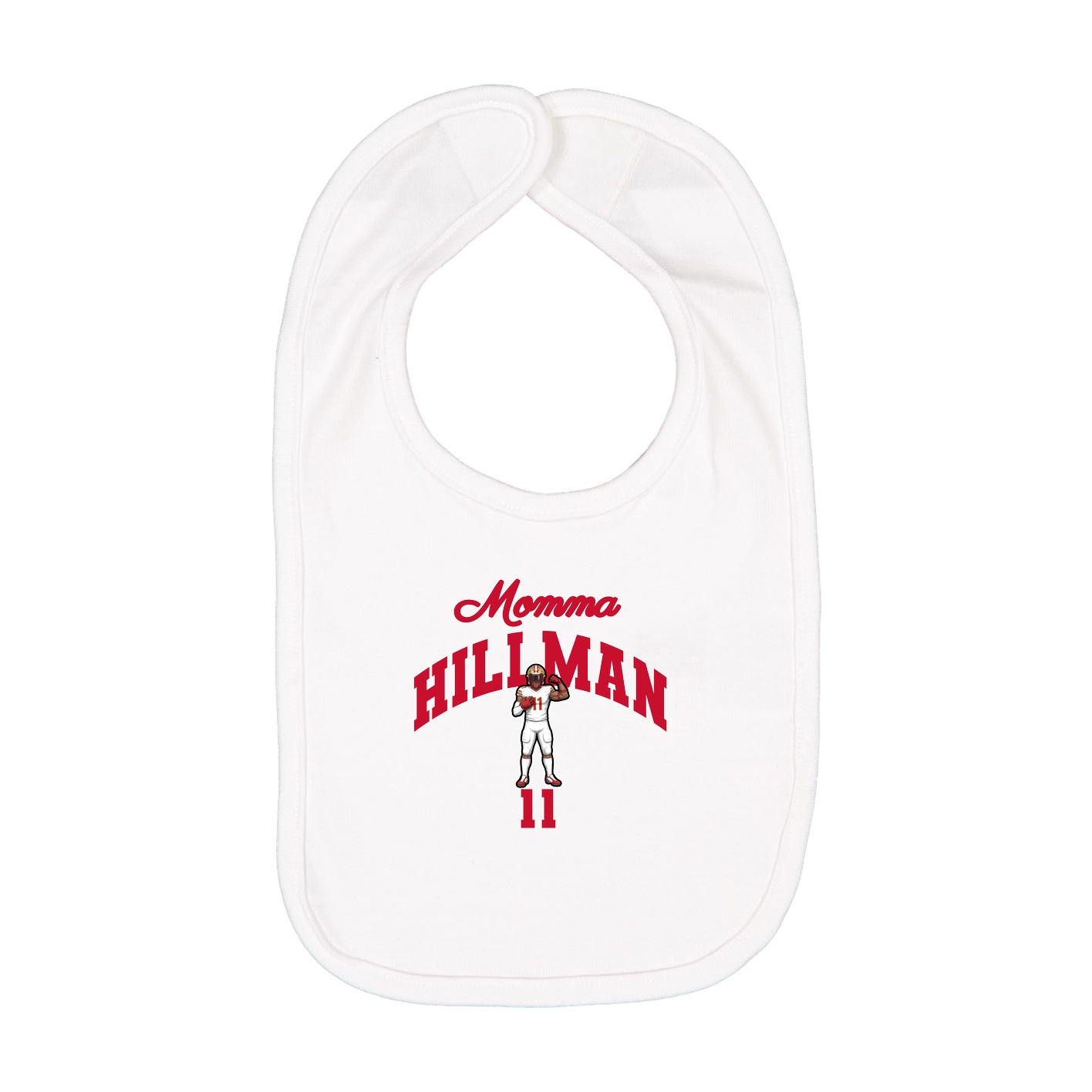 Infant Bib — Mothers Day Arch in White