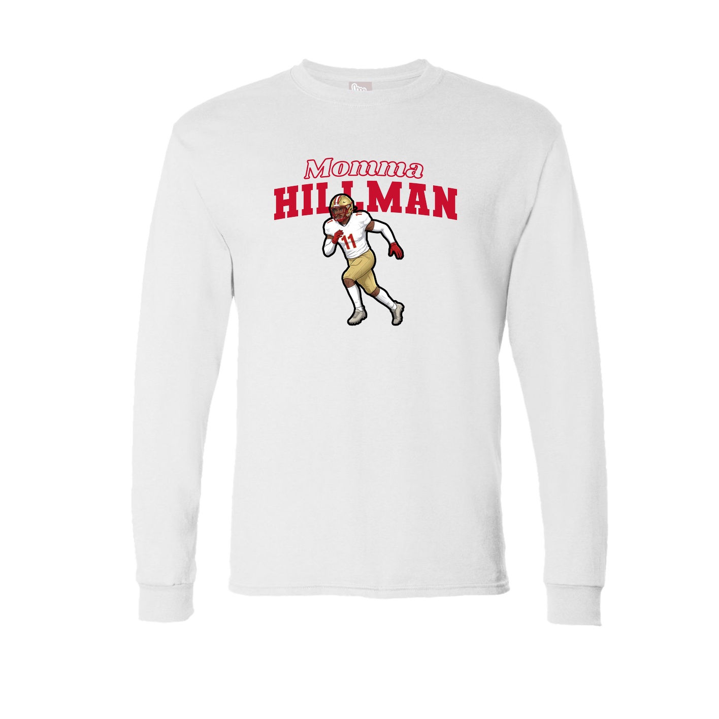 Long Sleeve Tee — Mothers Day Block in White