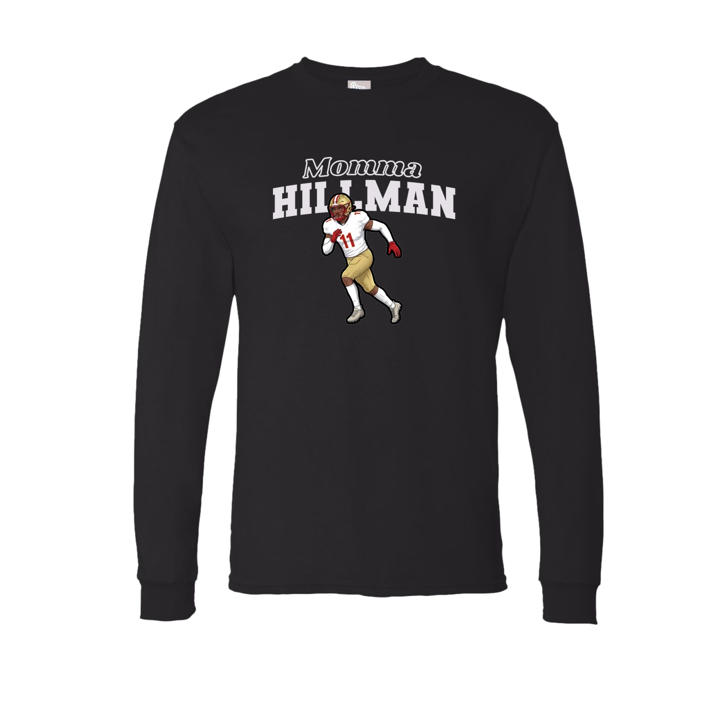 Long Sleeve Tee — Mothers Day Block in Black