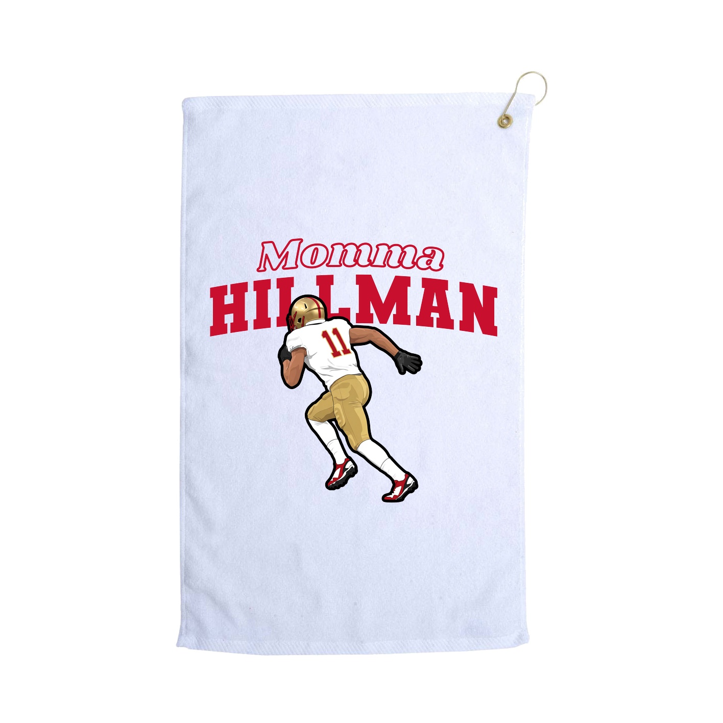 Golf Towel — Mothers Day Block in White