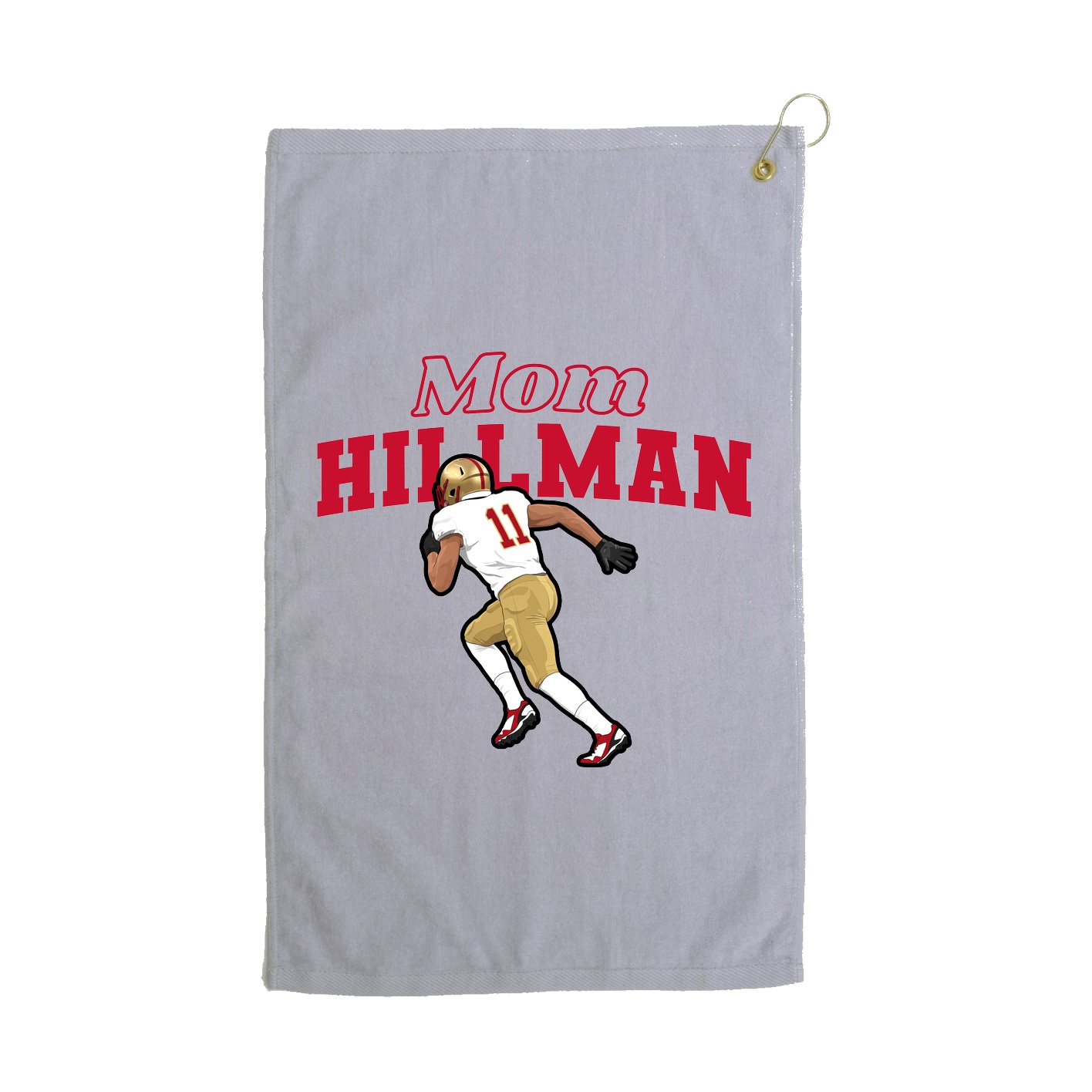 Golf Towel — Mothers Day Block in Grey