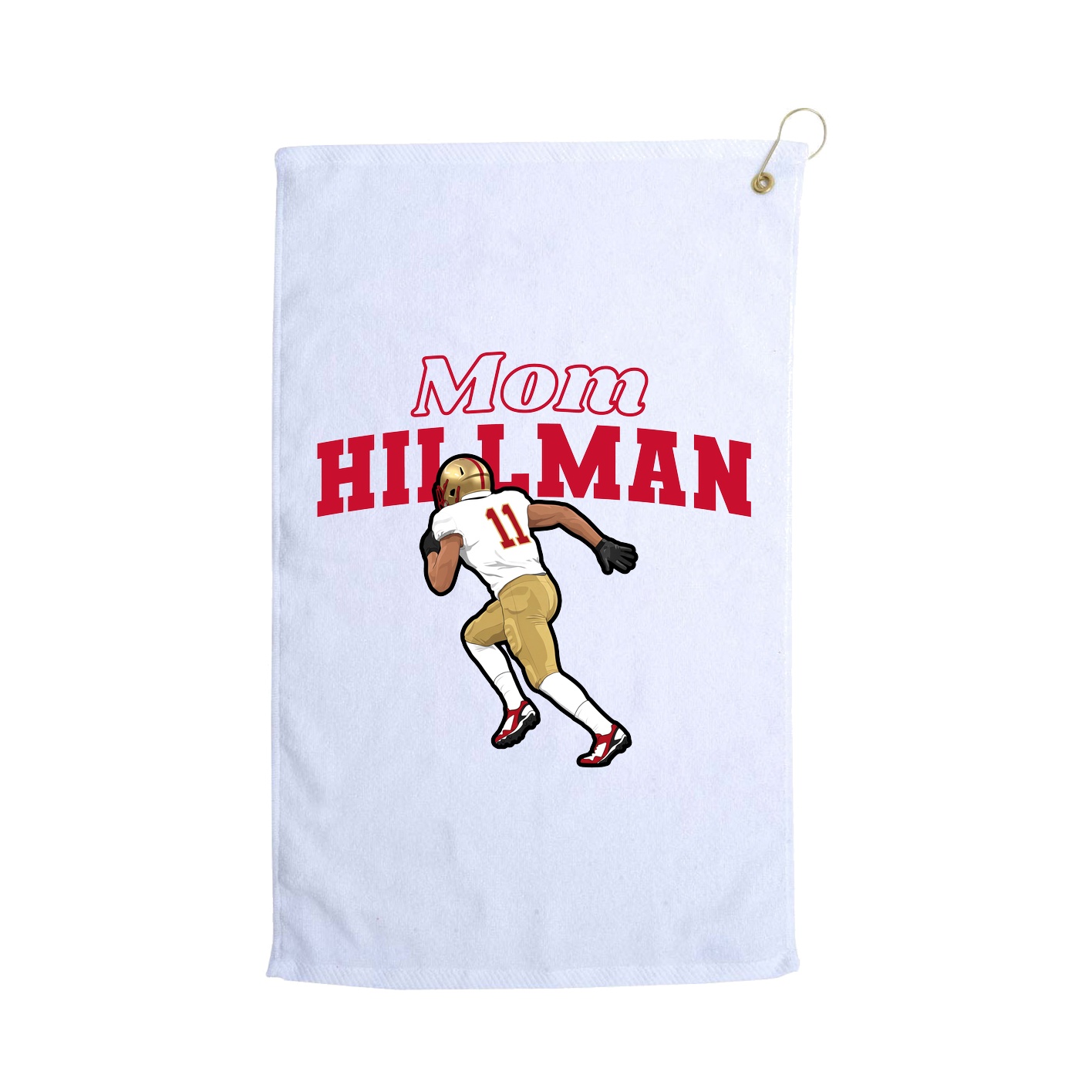 Golf Towel — Mothers Day Block in White