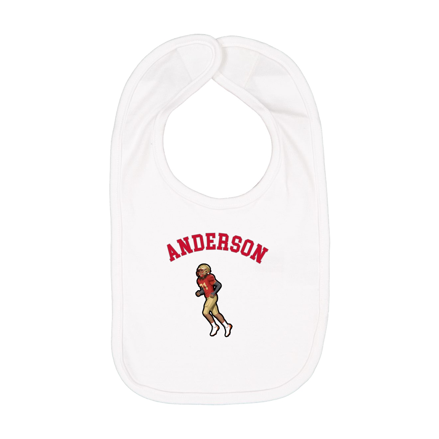 Infant Bib — Shirsey Arch in White