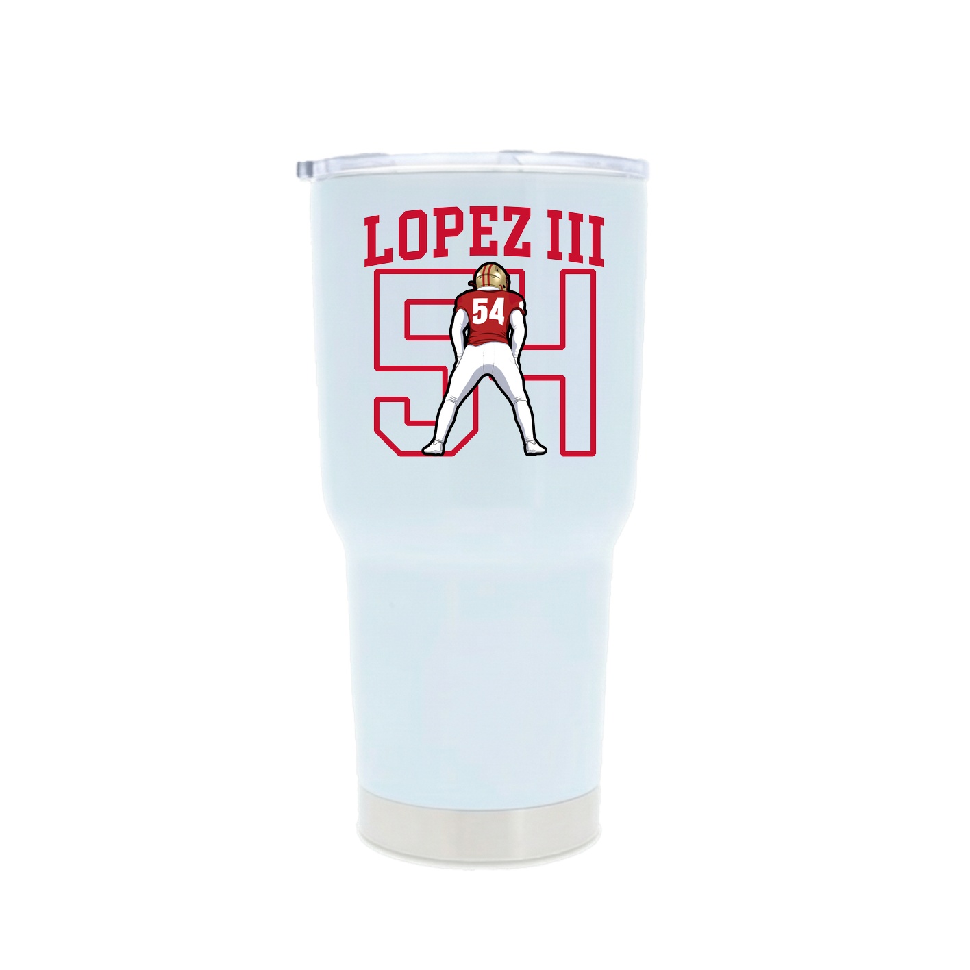 30oz Stainless Steel Tumbler — Shirsey in White