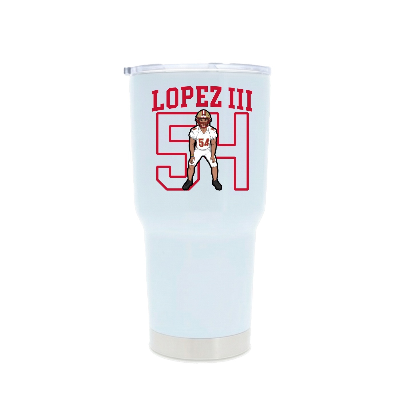 30oz Stainless Steel Tumbler — Shirsey in White
