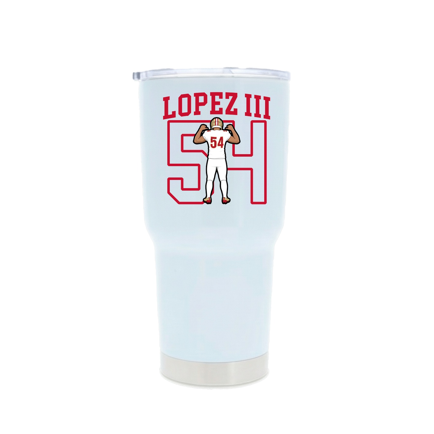 30oz Stainless Steel Tumbler — Shirsey in White