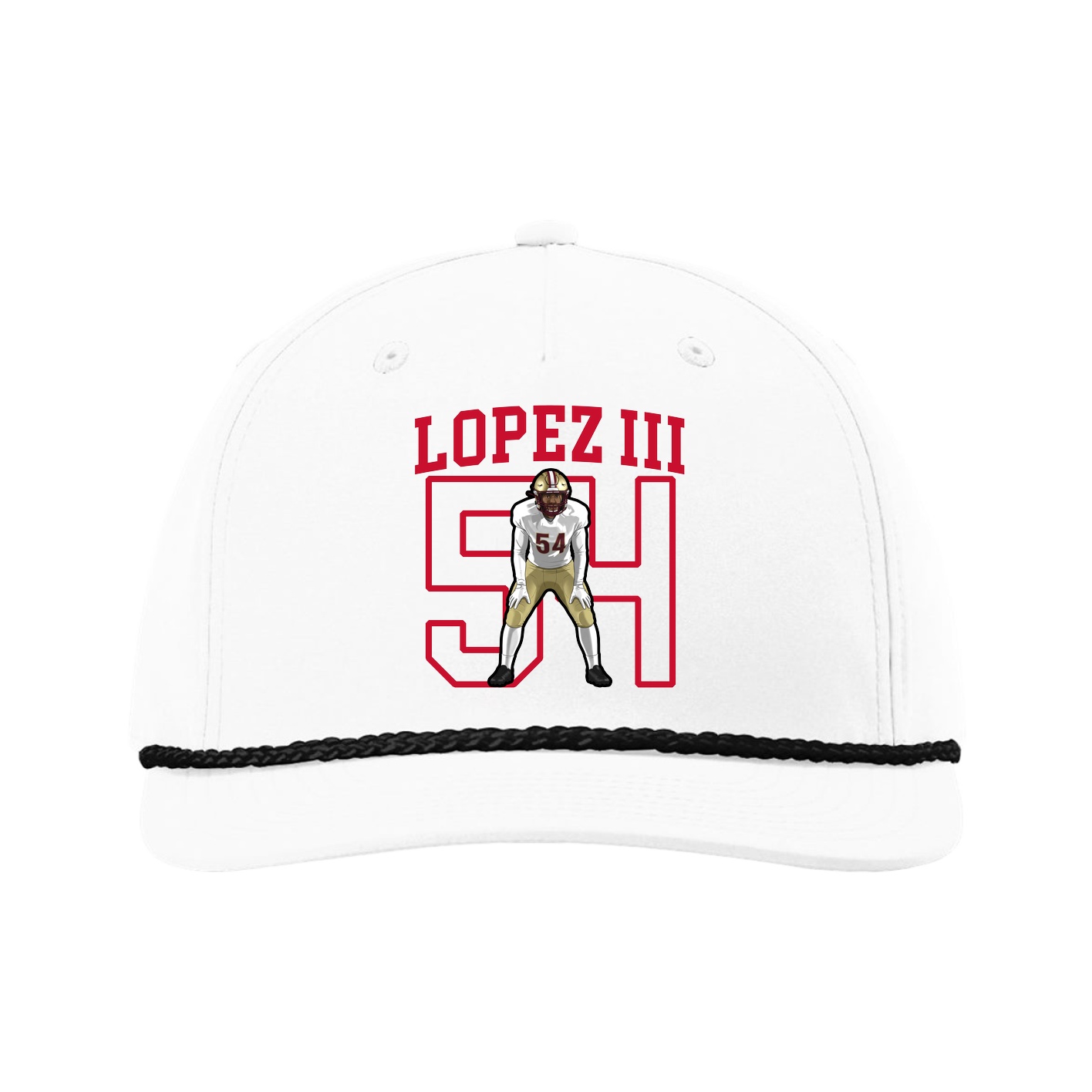 Five-Panel Classic Rope Cap — Shirsey in White