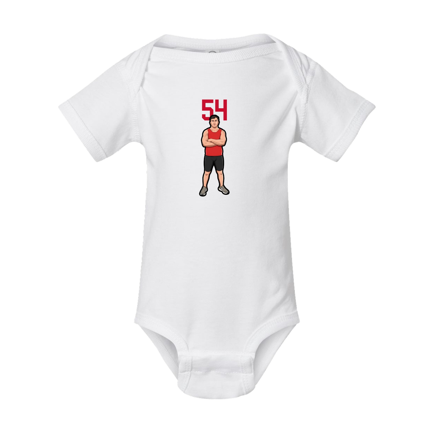 Baby Onesie — Number Top in White