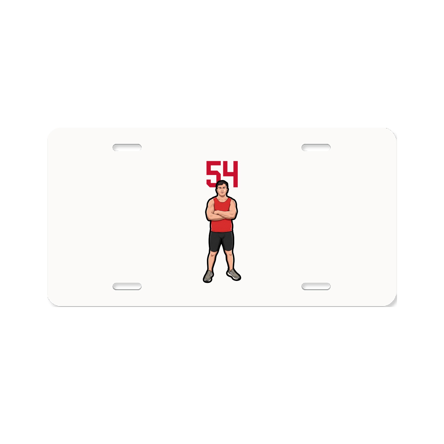 License Plate — Number Top in Classic