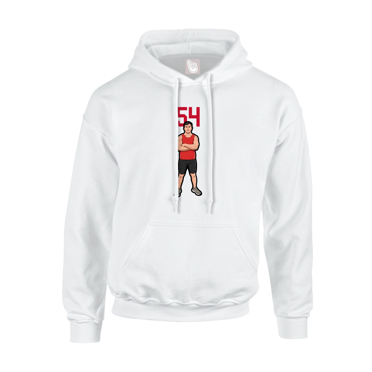 Hoodie — Number Top in White