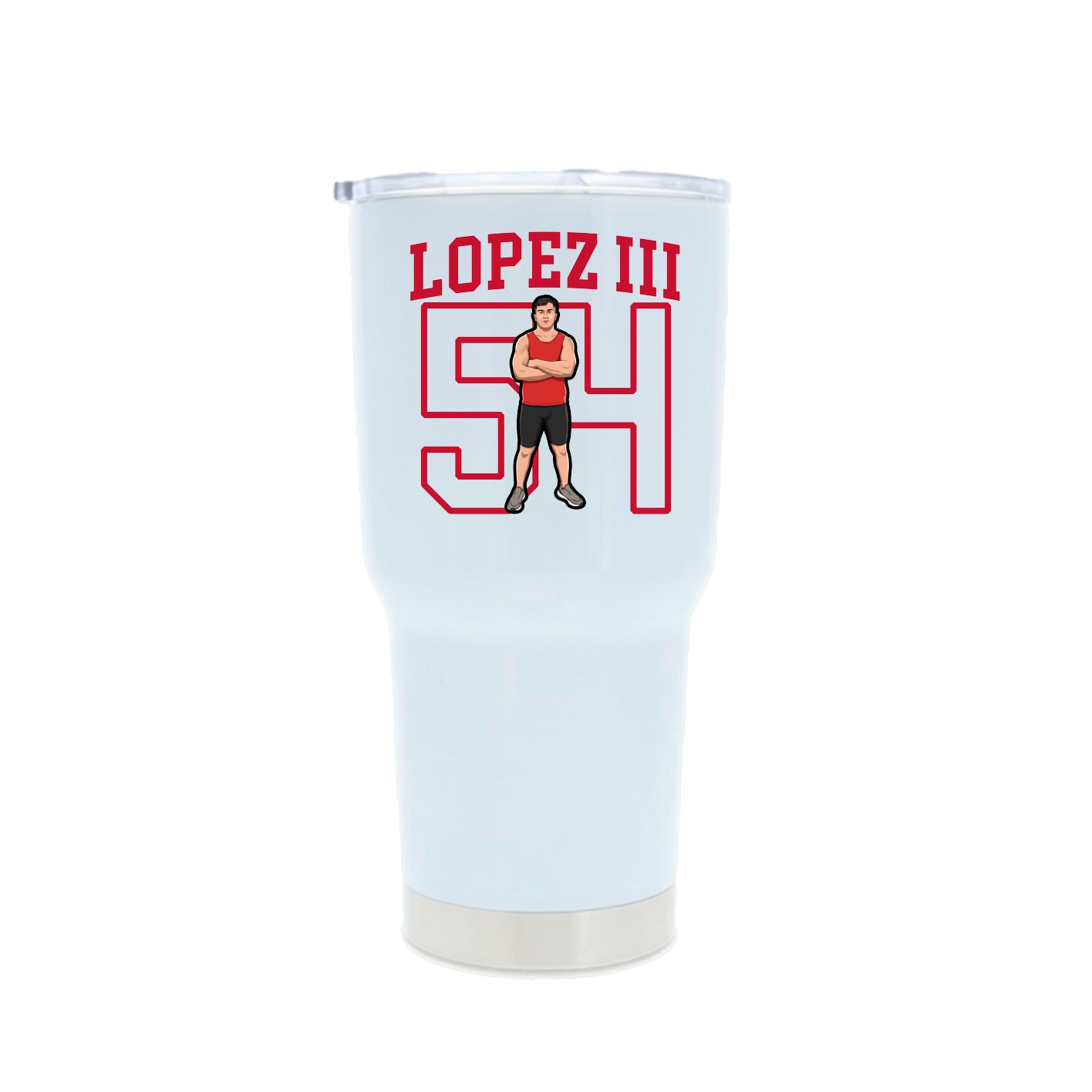 30oz Stainless Steel Tumbler — Shirsey in White