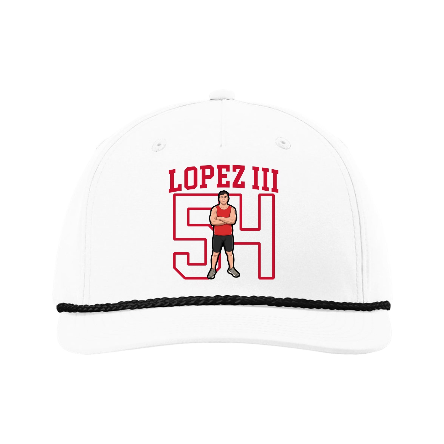Five-Panel Classic Rope Cap — Shirsey in White
